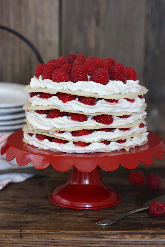 Gluten-Free Raspberry Crepe Cake