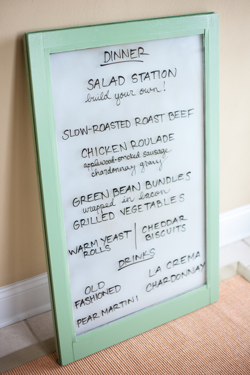 Wedding Details | DIY Menu Board