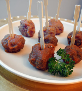 Tangy Apple BBQ Cocktail meatballs