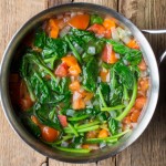 Sayur Bening Bayam (Indonesian Spinach, Carrot, and Tomato Soup)