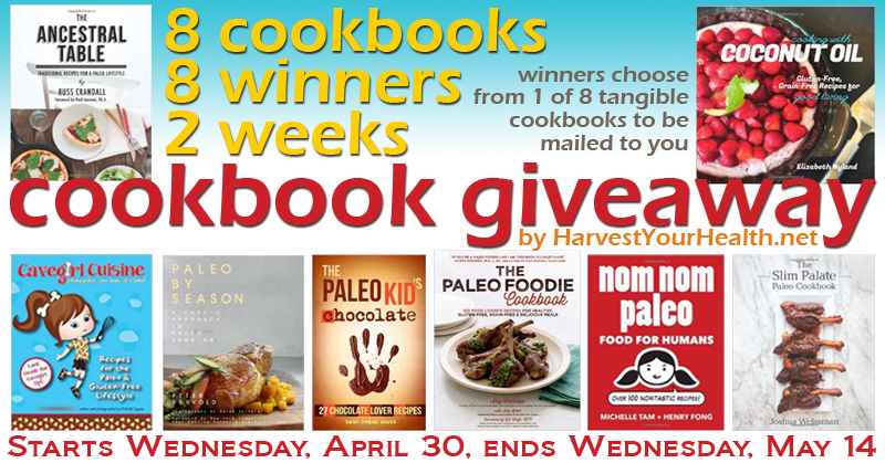 HYH Giveaway: 8 Paleo Cookbooks with 8 Lucky Winners