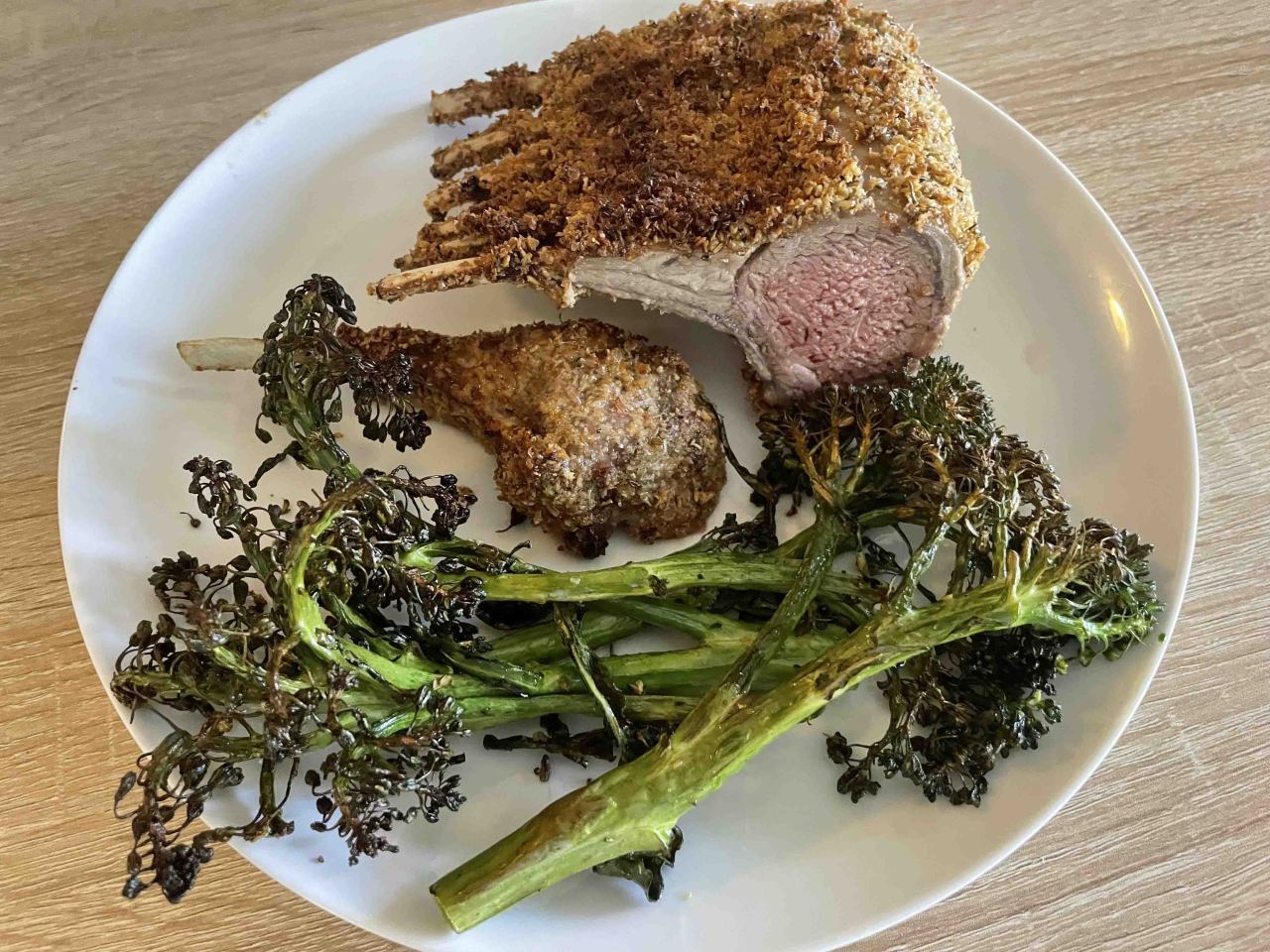 Rack of Lamb with crispy broccolini….