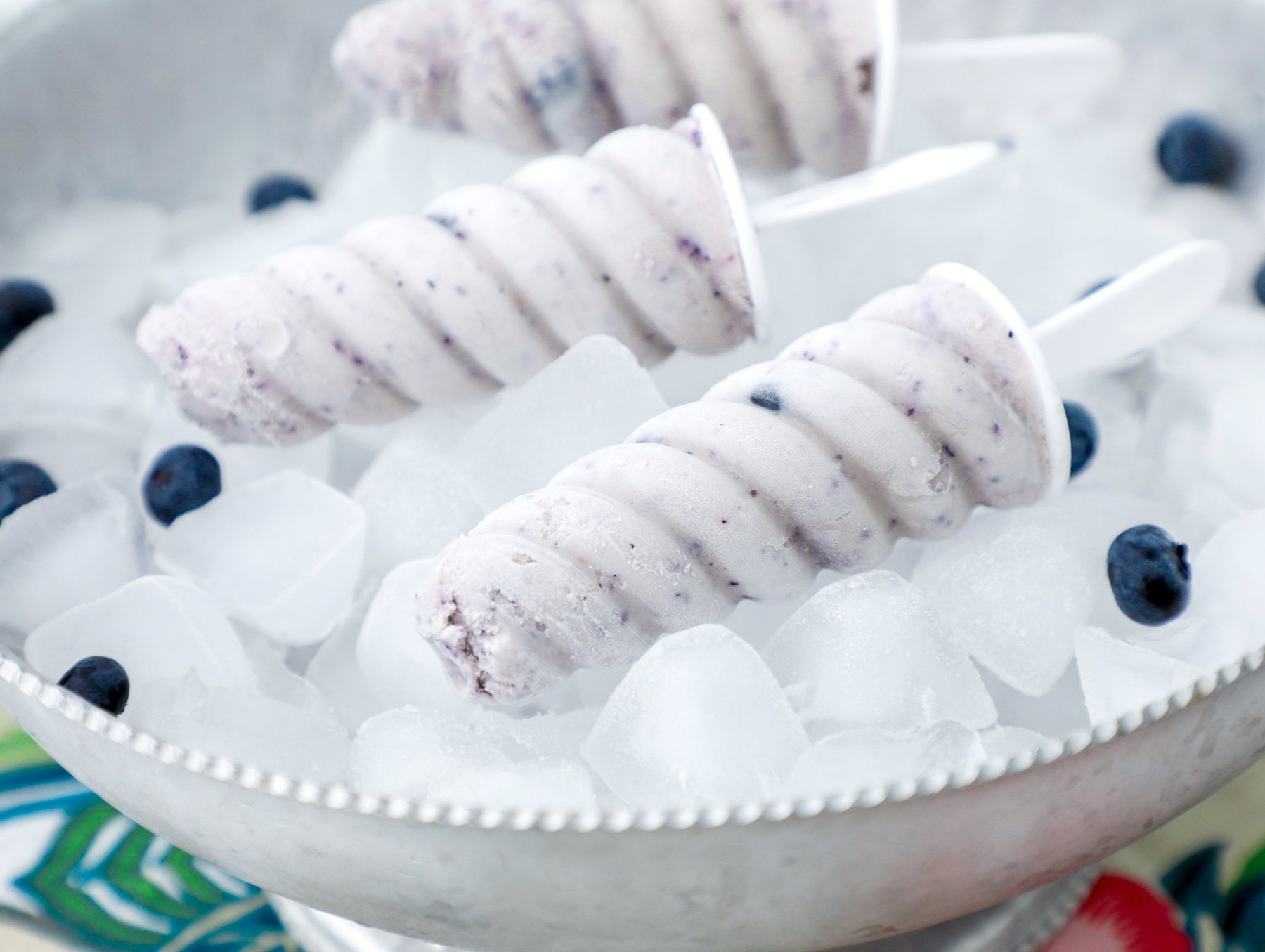 Blueberry Cheesecake Protein Popsicles