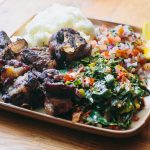 Nyama Choma (Simple Kenyan Grilled Meat) with Kachumbari Salad