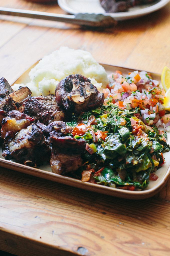 Nyama Choma (Simple Kenyan Grilled Meat) with Kachumbari Salad