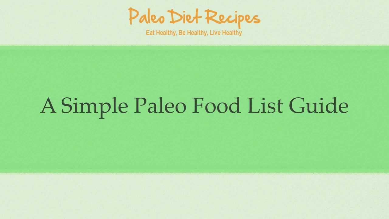 Paleo Diet Food List