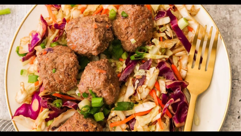 Egg Roll Meatballs with Slaw (Paleo, Whole30, AIP …